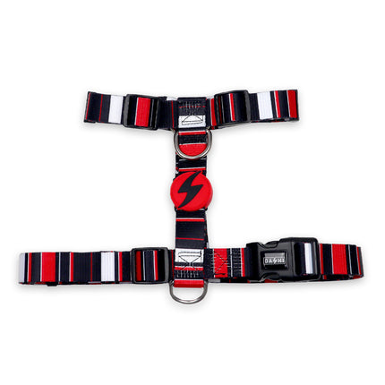 Dashi Slide Back Harness - guard harness for dogs, striped pattern