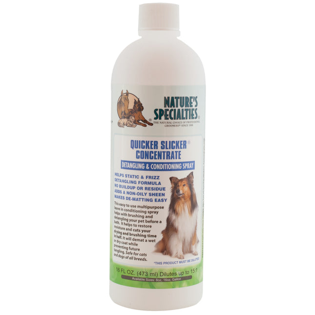 Nature's Specialties Quicker Slicker Concentrate - detangling conditioner for dogs and cats, 1:15 concentrate