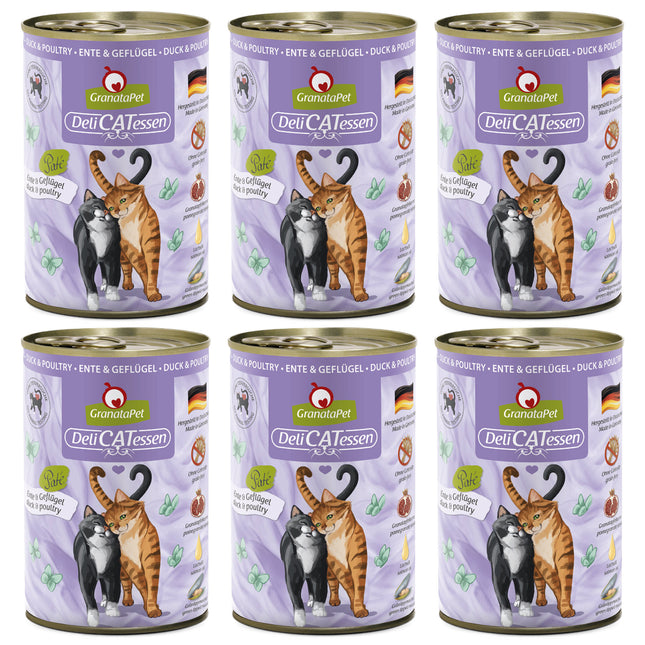 GranataPet DeliCatessen Duck & Poultry - grain-free wet food for cats, duck and poultry