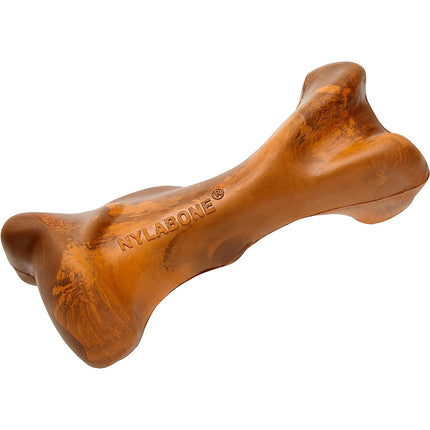 Nylabone Strong Rubber - rubber bone for dogs, beef flavor in dark gravy