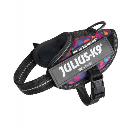 Julius - K9 IDC Powerharness Mixed Hearts - high-quality harness for dogs in colorful hearts design