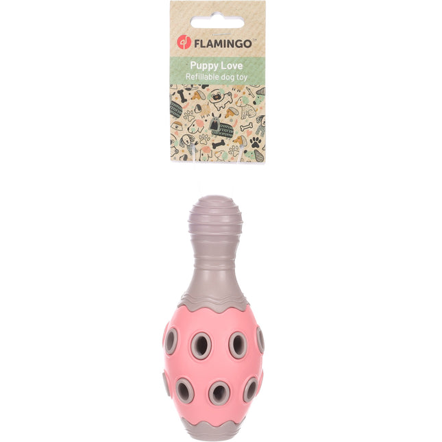 Flamingo Puppy Benty Cone - treat toy for puppies, rattle