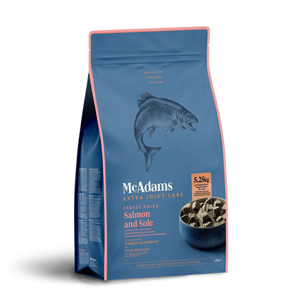 McAdams Freeze Dried & Sole - freeze-dried food for adult dogs, with salmon and salt