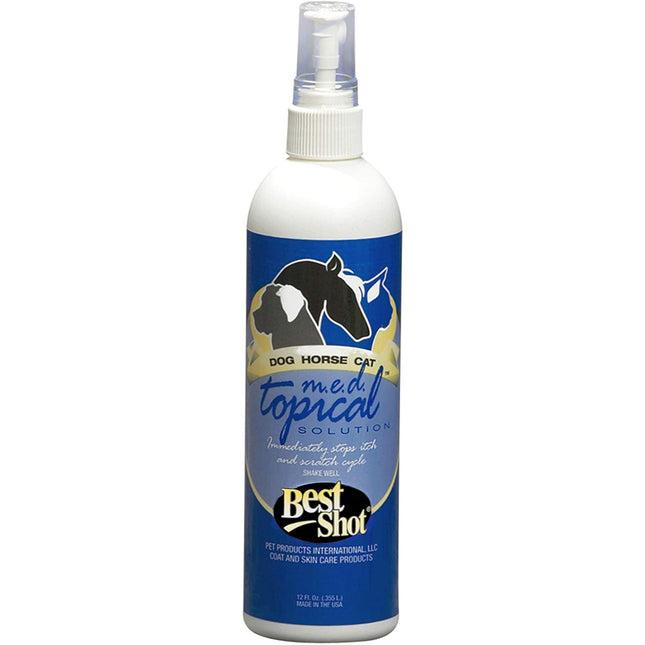 Best Shot M.E.D. Topical Solution - spray that alleviates itching and accelerates healing of irritated skin for dogs, cats, and horses