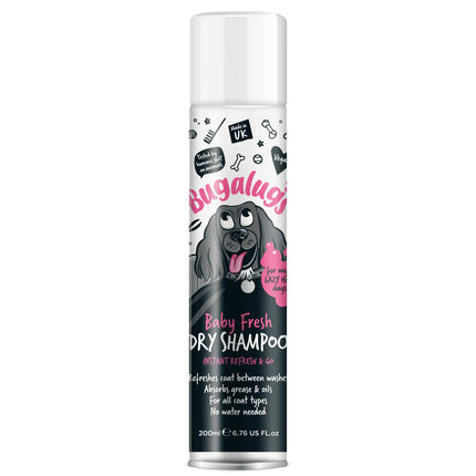 Bugalugs Baby Fresh Dry Shampoo - dry shampoo for adult dogs and puppies