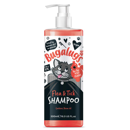 Bugalugs Flea & Tick Cat Shampoo - flea and tick shampoo for cats, with Neem oil