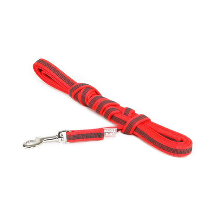 Julius K9 Color & Gray Supergrip Leash With Handle Red - training leash with handle, red, non-slip