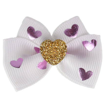 Blovi Bow Glamour Colorful Bow with Golden Heart