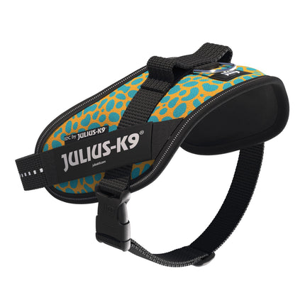 Julius - K9 IDC Powerharness Leopard - dog harness with reflectors, yellow pattern