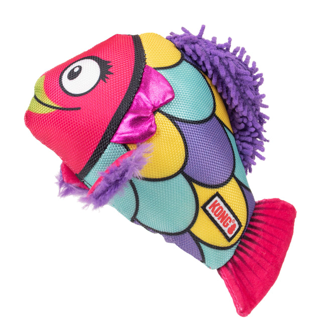 KONG Reefz Fish - toy fish for small dogs, with a squeaker