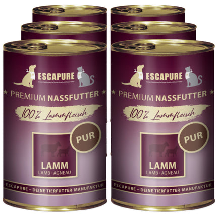 Escapure Lamb Pure - wet food for dogs and cats, 100% lamb