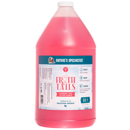 Nature's Specialties Froth Tails Strawberry Shampoo - moisturizing shampoo for dogs and cats, with a strawberry and champagne scent, concentrate 1:50