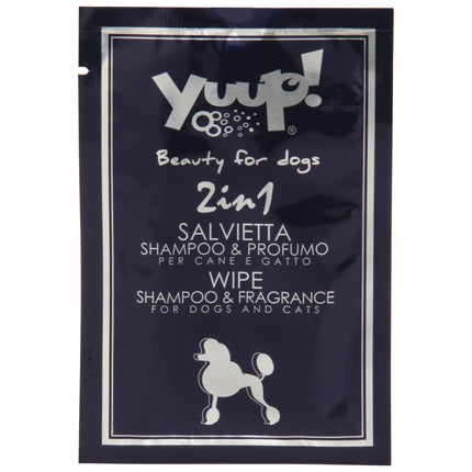 Yuup! Shampoo & Fragrance Wipes - cleaning wipes for dog and cat fur, with added perfume - 1 piece