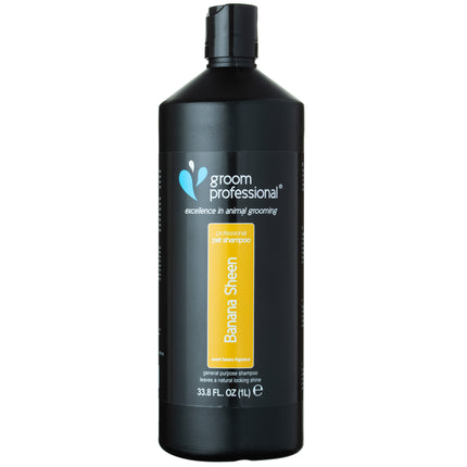 Groom Professional Banana Sheen Shampoo - moisturizing banana shampoo for all coat types, concentrate 1:12