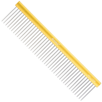 Madan Professional Light Comb 19cm - professional, lightweight comb with an aluminum handle, 3mm pin spacing