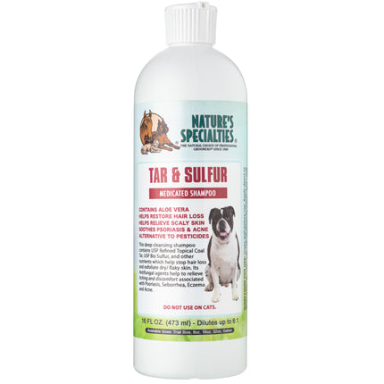 Nature's Specialties Tar & Sulfur Shampoo - therapeutic shampoo for dogs, concentrate 1:6