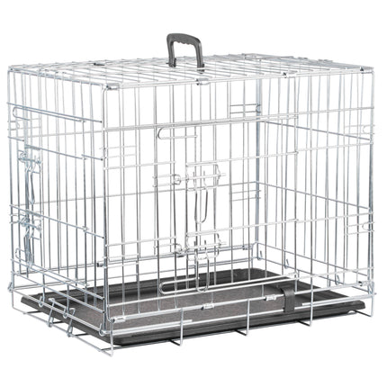 Flamingo Keo - metal dog crate, S: