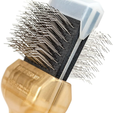 ActiVet Pro Brush Super Soft Coat Grabber - super soft, double-sided, flexible brush for long, silky hair - small 4.5cm