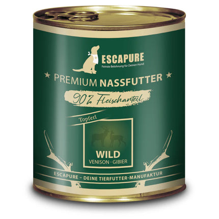 Escapure Topferl Wild - wet food for dogs, game meat with vegetables, 90% meat