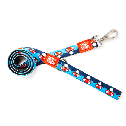 Max&Molly Short Leash Frenzy the Shark - colorful urban leash for dogs, shark pattern, 120cm