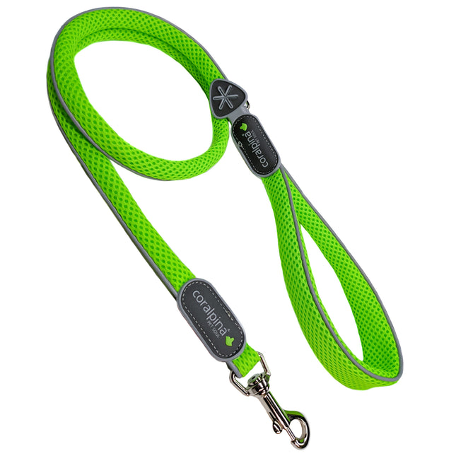 Coralpina Cinquetorri Fluorescent Leash - lightweight mesh dog leash, neon