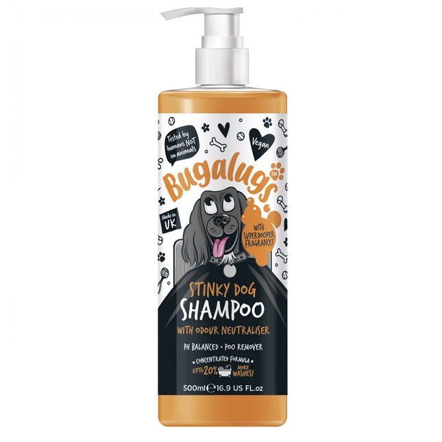 Bugalugs Stinky Dog Shampoo - dog shampoo that eliminates unpleasant odors, concentrate 1:10