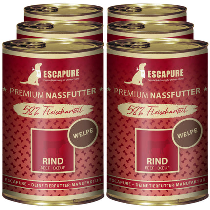 Escapure Puppy Beef - wet food for puppies, beef with vegetables and fruits