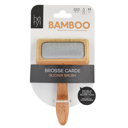 Hery Bamboo Slicker Brush - Poodle Brush