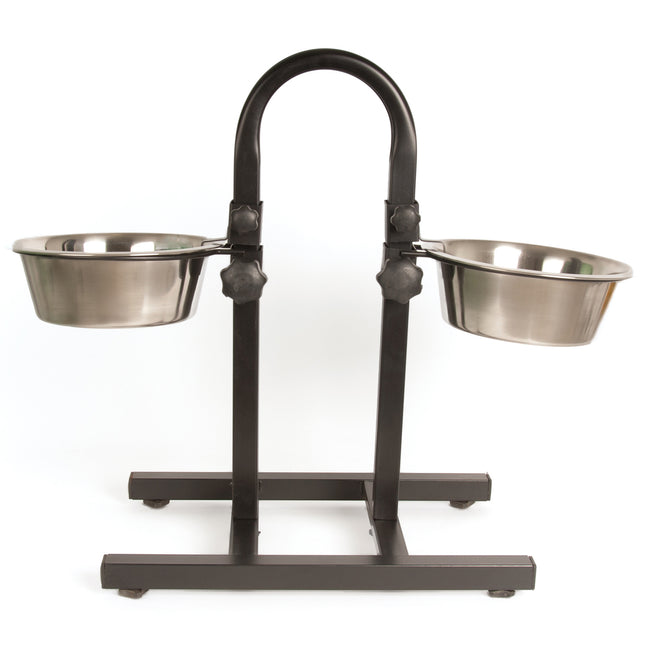 Show Tech U - Bar Stand With Bowls 2x4, 4L - dog bowls on a stand