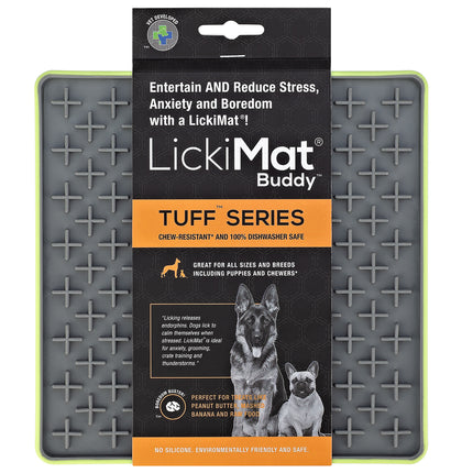 LickiMat Tuff Buddy - licking mat for dogs, cross pattern