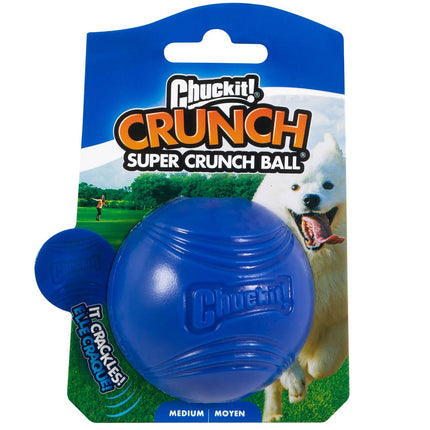 Chuckit! Super Crunch Ball M (6.4cm) - crunchy, crackling rubber ball for dogs - 1 piece