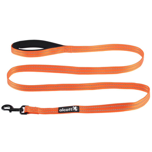 Alcott Adventure Leash 180cm Orange - reflective tape leash for dogs, orange