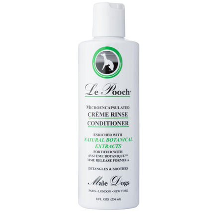 Les Poochs Le Creme Rinse Conditioner (Men's) - luxurious, gentle conditioner for long-haired dog breeds, concentrate 1:4