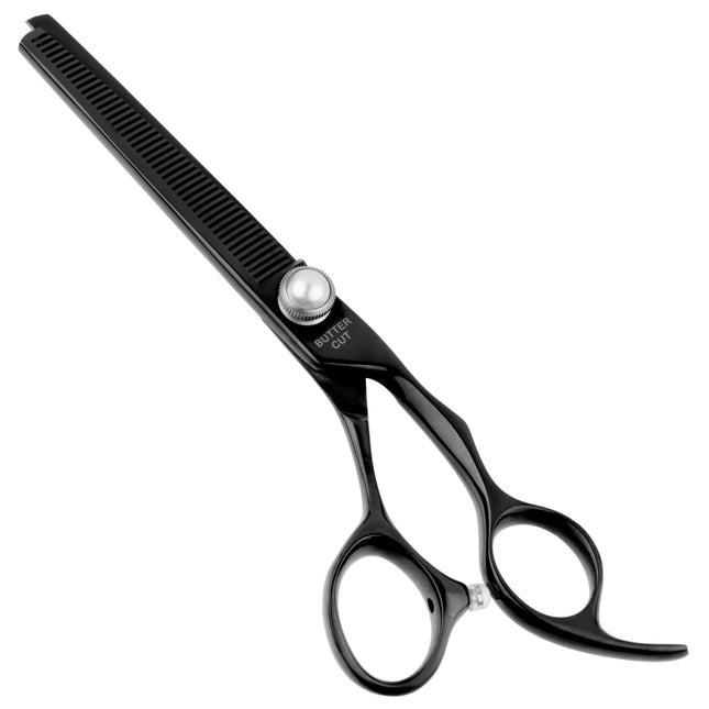 Geib Black Pearl Thinners - professional single-sided thinning shears made of cobalt steel - 46 teeth