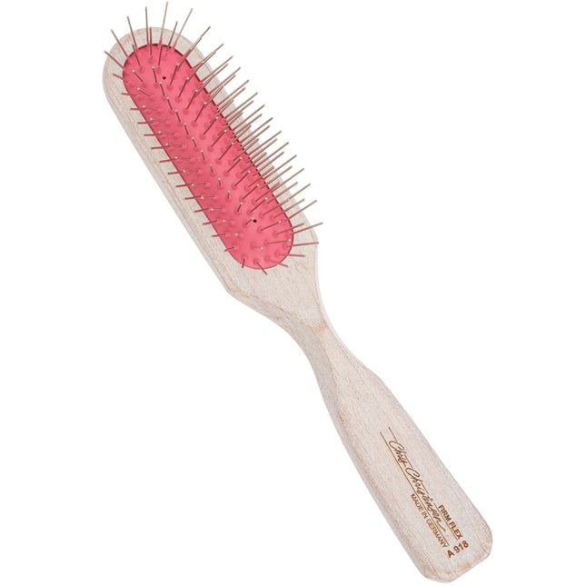 Chris Christensen Brezzy Oblong Brushes - high-quality wooden brush with metal pins - pink