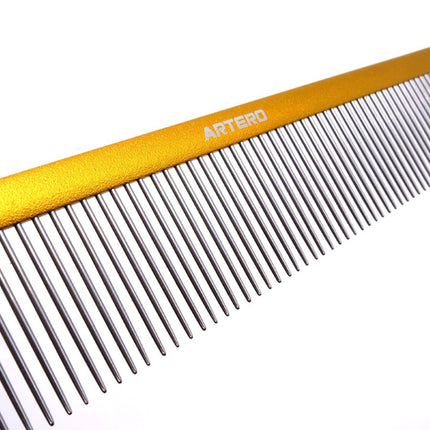 Artero Nature Giant Comb 25cm - large comb with aluminum handle, medium tooth spacing, pins