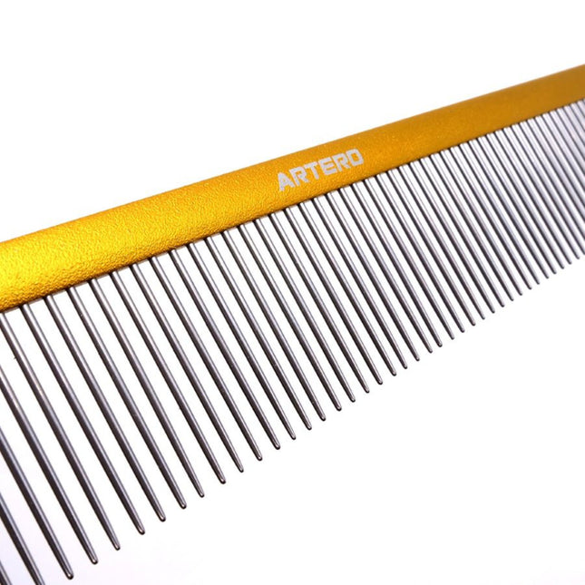 Artero Nature Giant Comb 25cm - large comb with aluminum handle, medium tooth spacing, pins