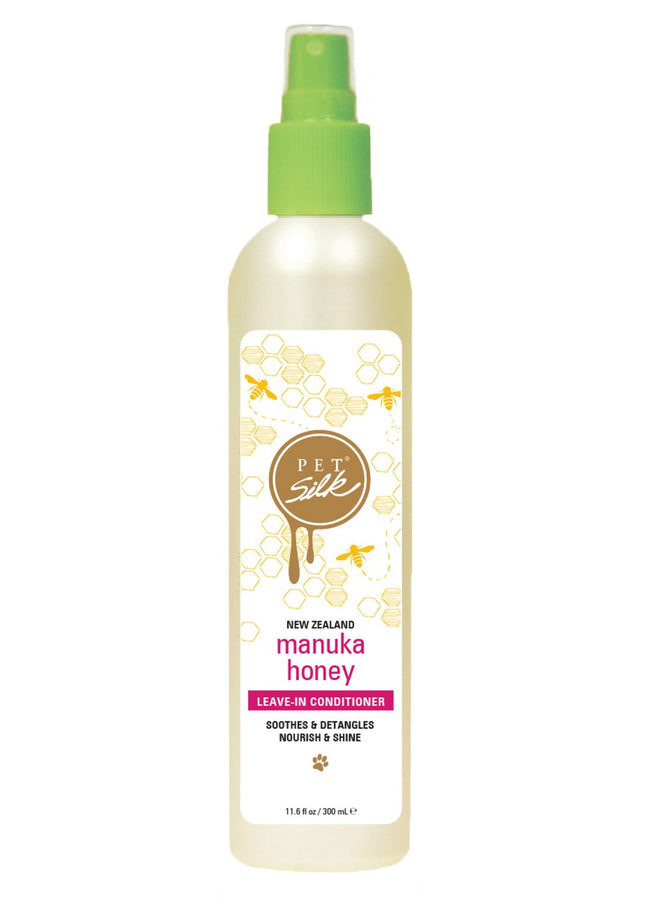 Pet Silk New Zealand Manuka Honey Leave-In Conditioner - Soothing, nourishing spray for detangling dog and cat fur