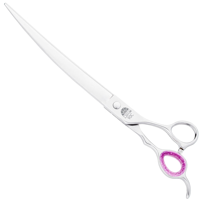 Kenchii Love Curved Scissors - professional grooming scissors with an ergonomic handle, curved