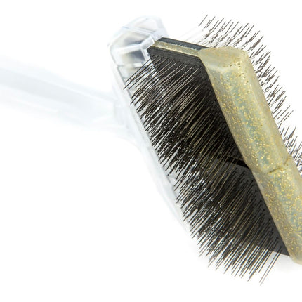 ActiVet Diamond Super Soft Brush - extra soft, double-sided, flexible brush for long, silky hair, bent + straight pins - large 9c