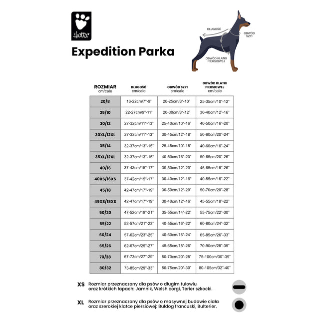 Hurtta Expedition Parka Bilberry - waterproof winter jacket for dogs