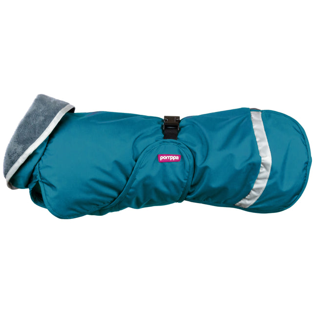 Light Pump Petrol - rain jacket for dogs, with warm lining, sea color