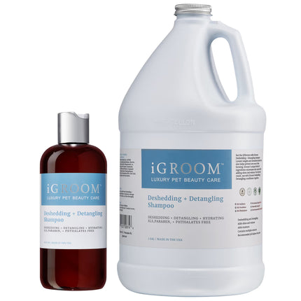 IGroom Deshedding & Detangling Shampoo - dog shampoo that facilitates combing and removes undercoat, concentrate 1:16