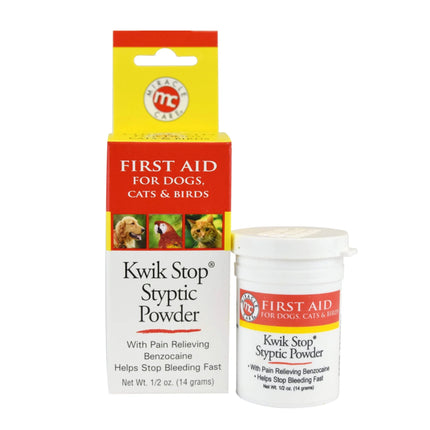 Miracle Care Kwik Stop Styptic Powder - bleeding control powder for dogs, cats, and birds