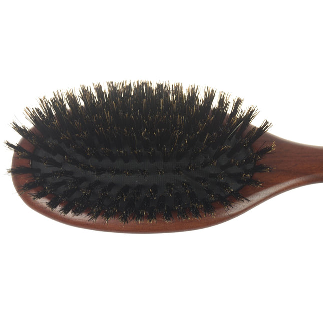 P&W Dog Stylist Brush - wooden, oval brush with natural boar bristles