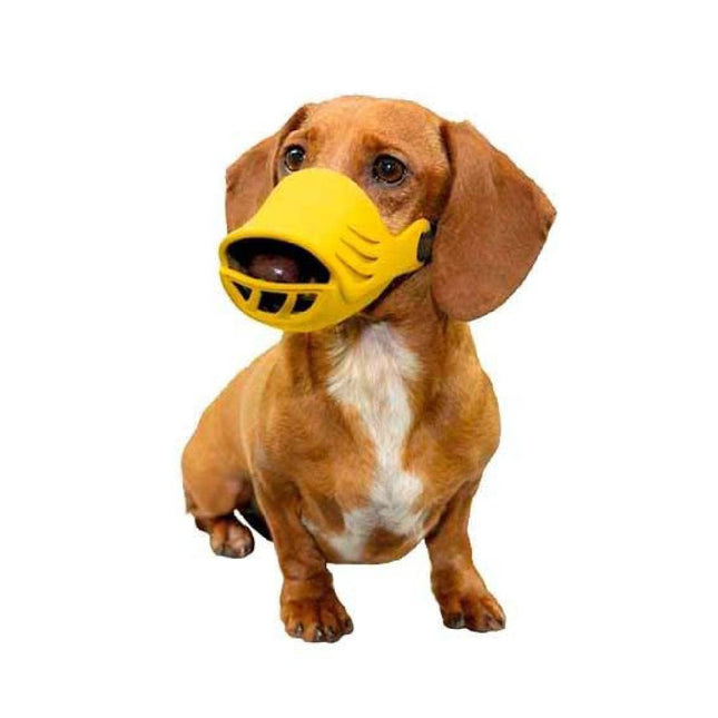 Artero Silicone Muzzle Cover - comfortable, adjustable, silicone muzzle for dogs, yellow