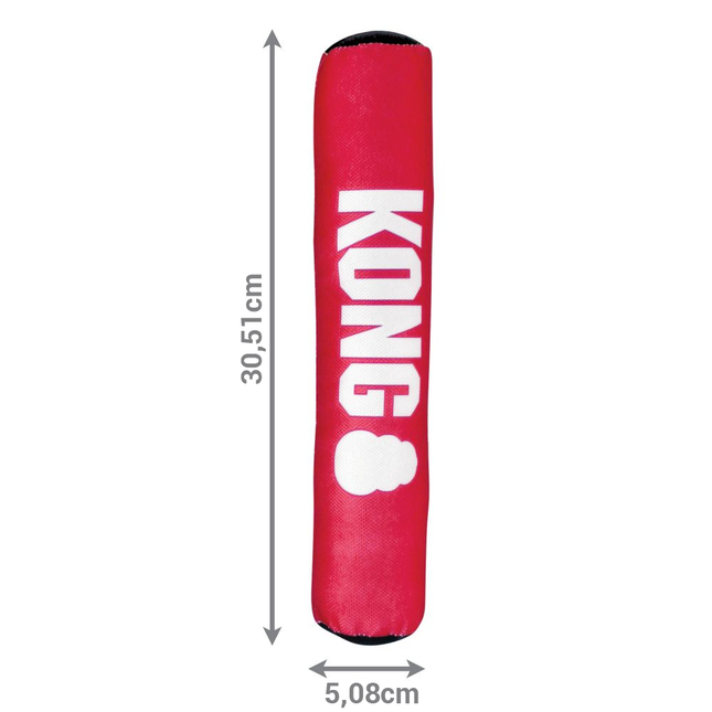 KONG Signature Stick - safe fetch toy for dogs, squeaks, crinkles, rattles