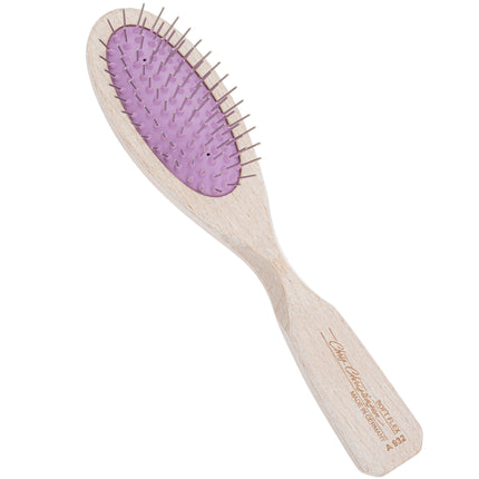 Chris Christensen Brezzy Oval Small Brushes - high-quality, small wooden brush with metal pins - soft, purple