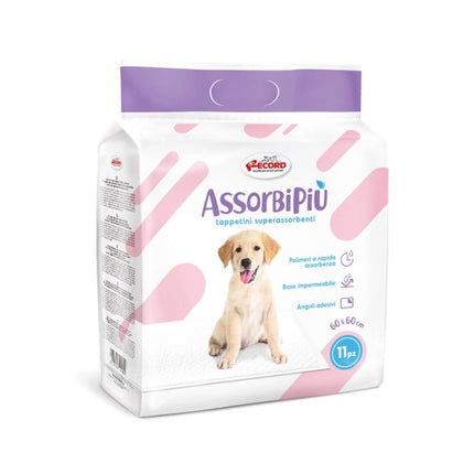 Record AssorbiPiu Puppy Pads 60x60cm - training pads for puppies, with adhesive strips - 11 pieces