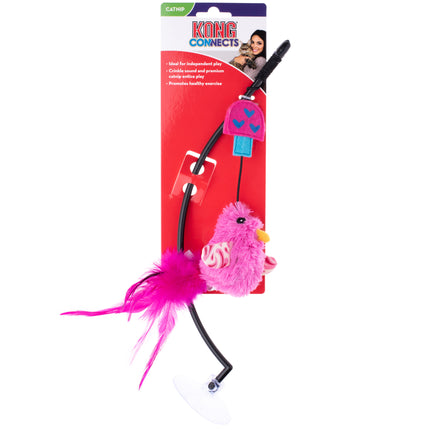 KONG Connects Window Teaser - cat wand with suction cup, feather bird